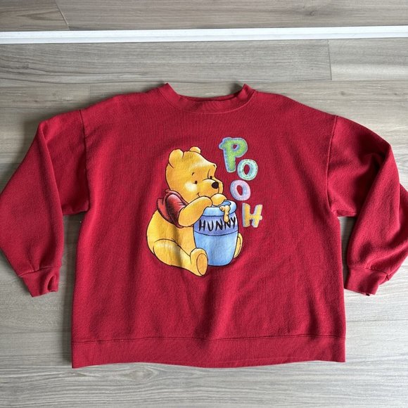 Disney Sweaters - Vintage Winnie The Pooh Disney Store Sweater Crew‎ Neck Pullover Sweatshirt M/L